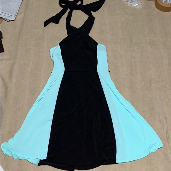 Vince Camuto mint green & black dress - Picture 1 of 4